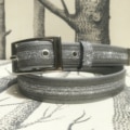 ceinture biothane gris a paillettes swaro grise 1