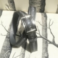 ceinture biothane gris a paillettes swaro grise s