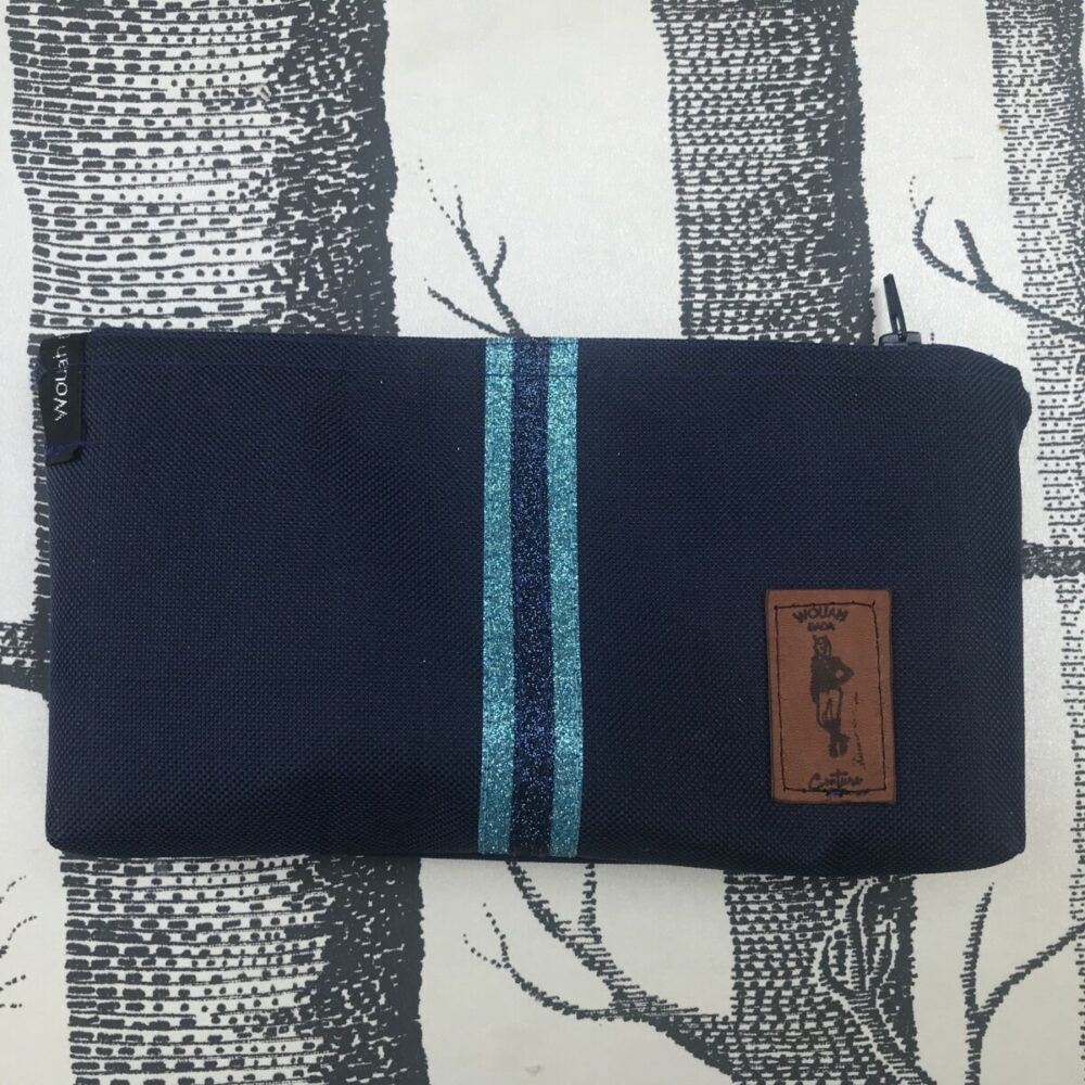 pochette de ceinture pour téléphone équitation bleu marine paillettes bleu givré bleu nuit