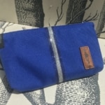 pochette de ceinture pour téléphone équitation bleu roi paillettes bleu grises