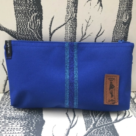 pochette de ceinture pour téléphone équitation bleu vif paillettes bleu givré bleu roi