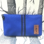 pochette de ceinture pour téléphone équitation bleu vif paillettes noires bleu roi