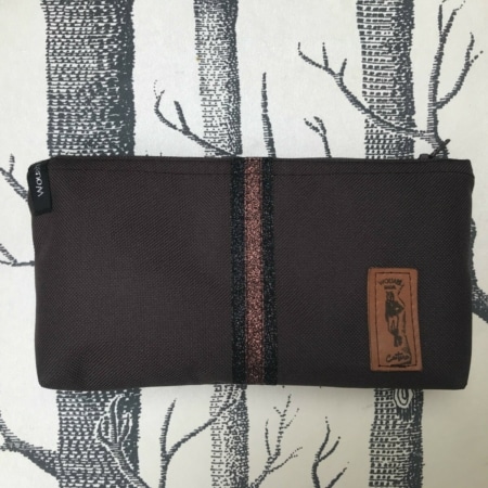 pochette de ceinture pour téléphone équitation marron paillettes noires chocolat