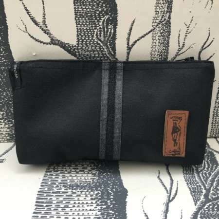 pochette de ceinture pour téléphone équitation noire similicuir gris swaro paillettes noires